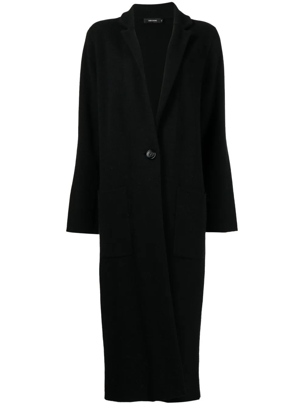 Lisa Yang Single-breasted Fitted Coat In Black