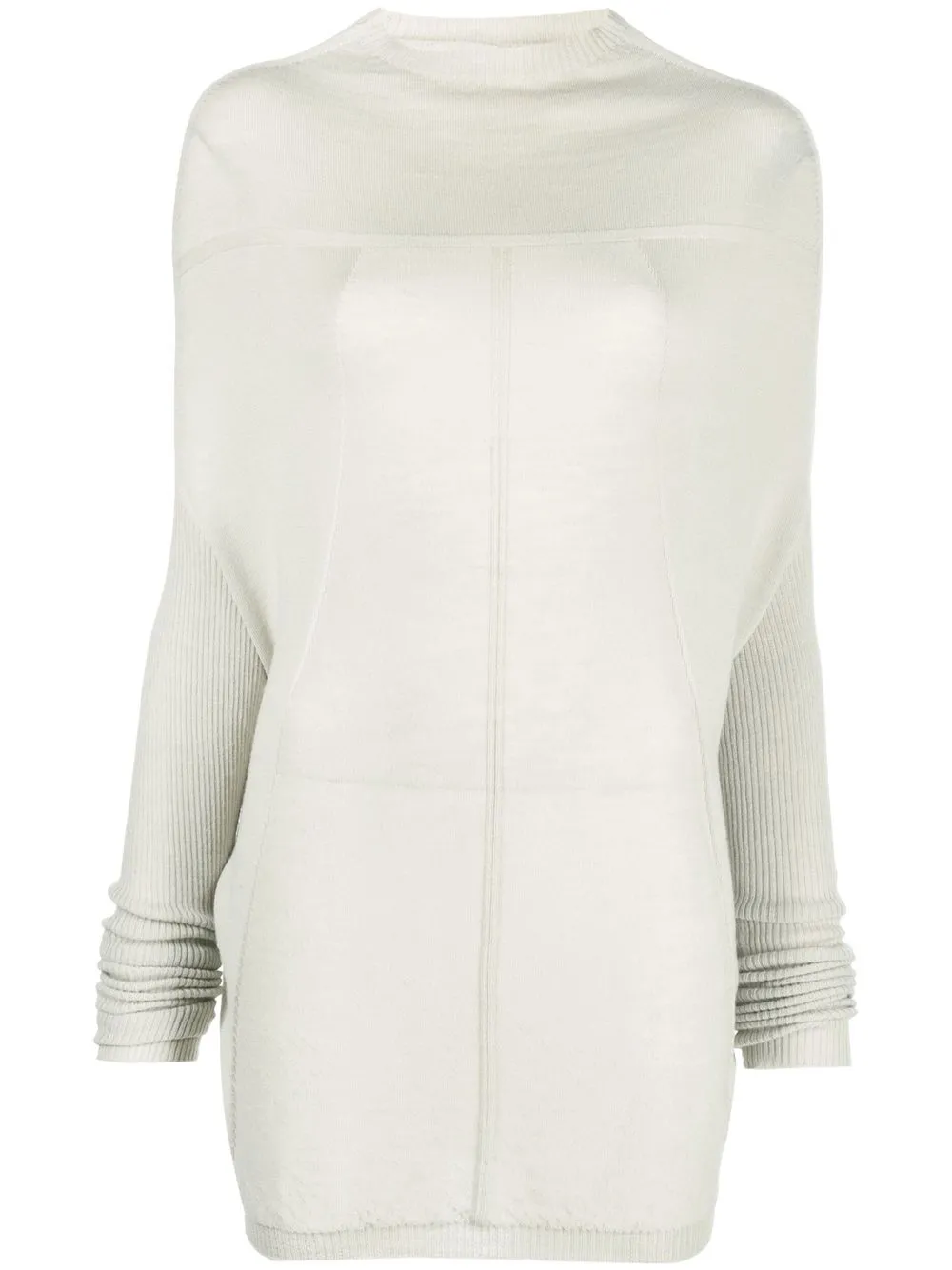 

Rick Owens Crater knit wool top - Neutrals