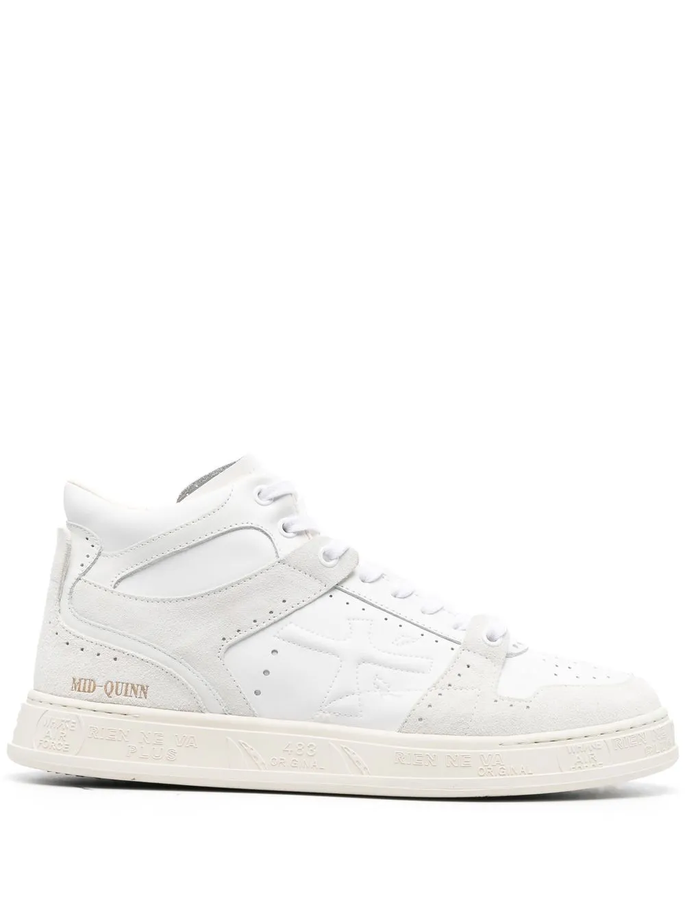 

Premiata patch-detail lace-up sneakers - White