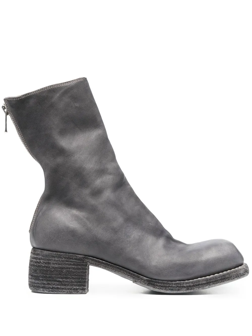 

Guidi 50mm zip-up ankle boots - Grey