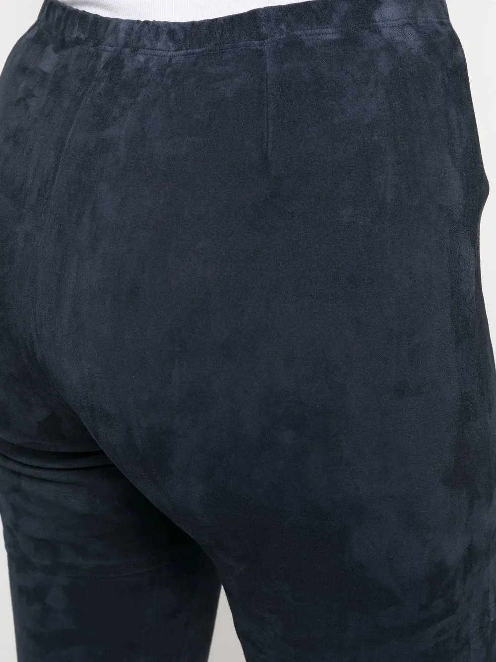 Kristensen Du Nord High-waist Suede Leggings In Blue