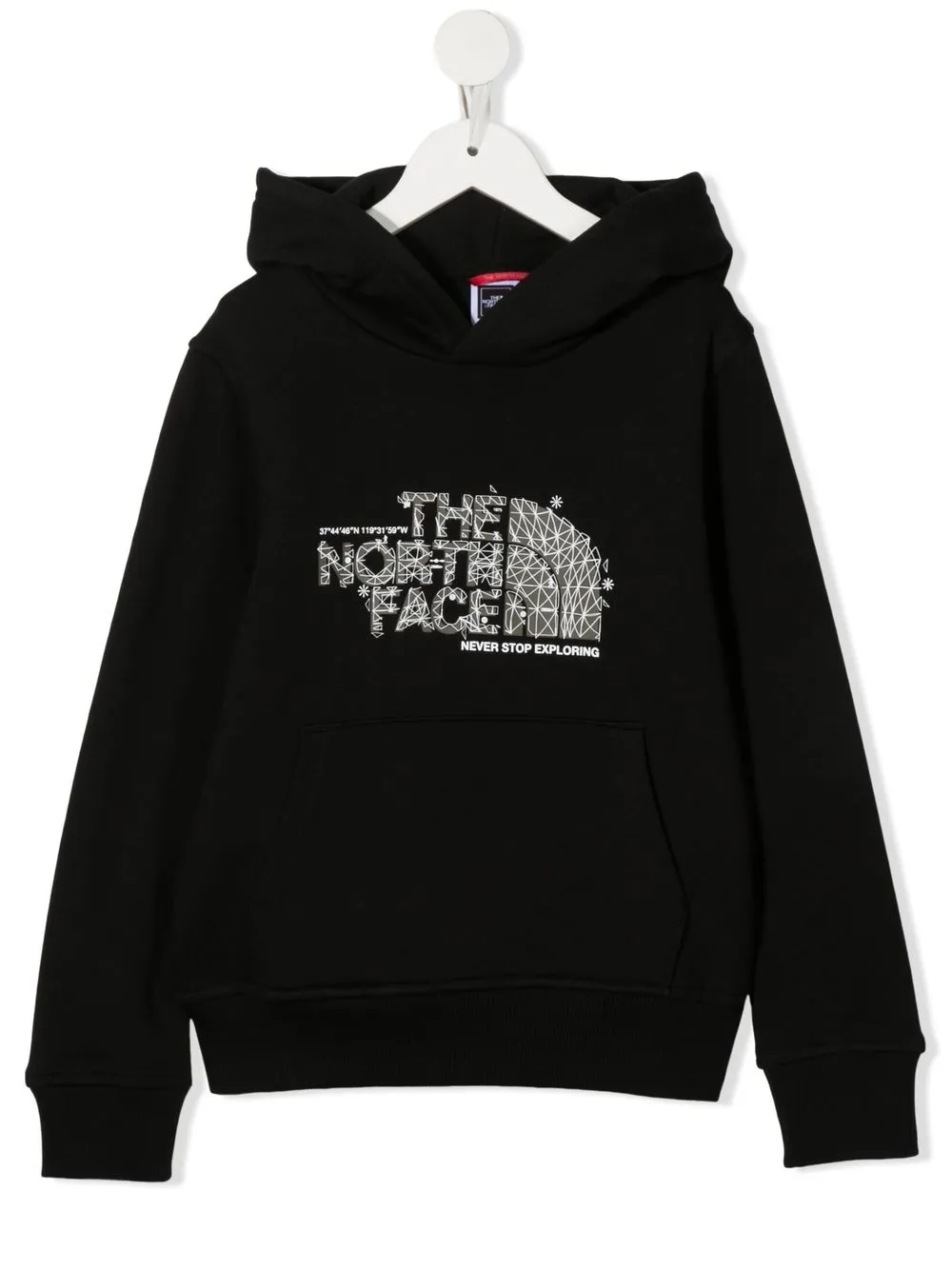 

The North Face Kids hoodie con logo estampado - Negro
