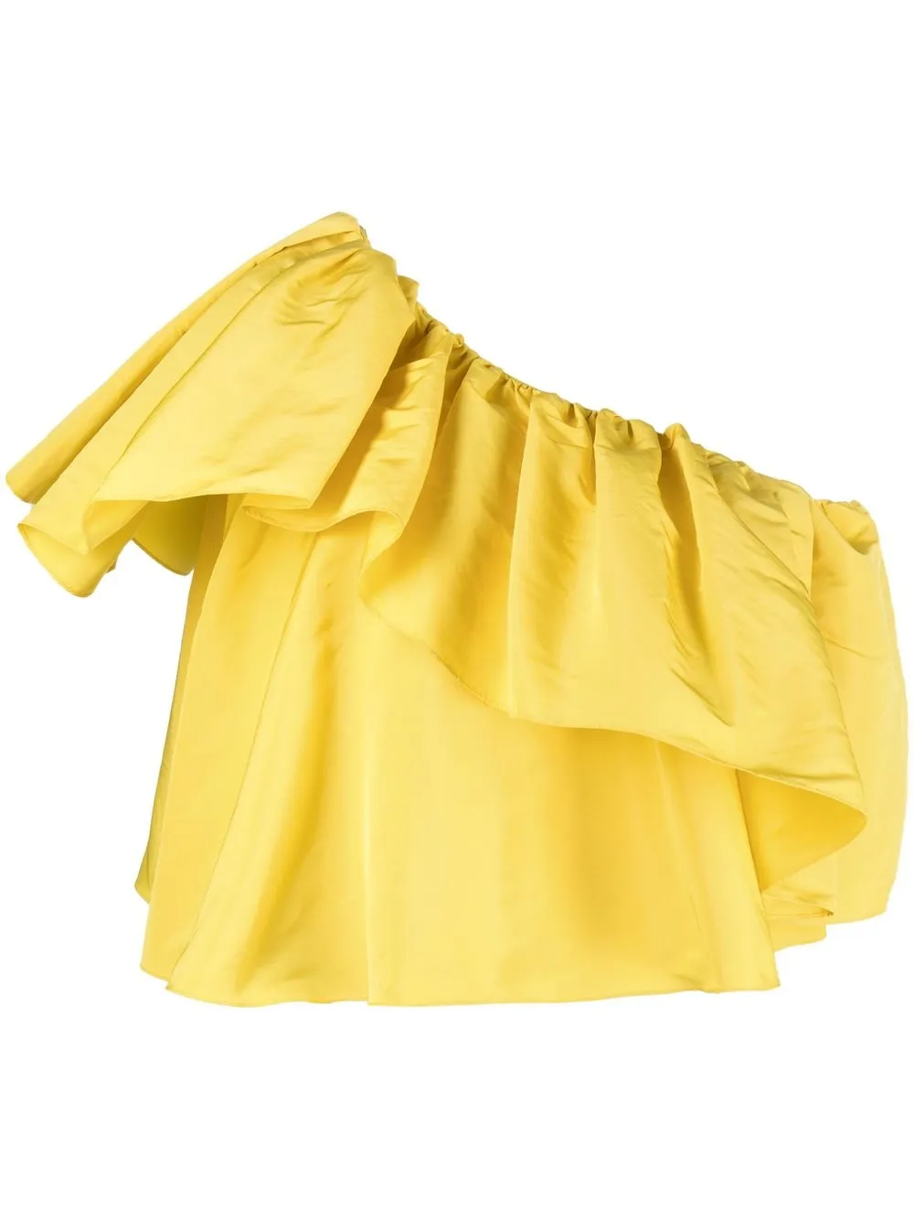 

Alexander McQueen blusa con volantes y hombros descubiertos - Amarillo