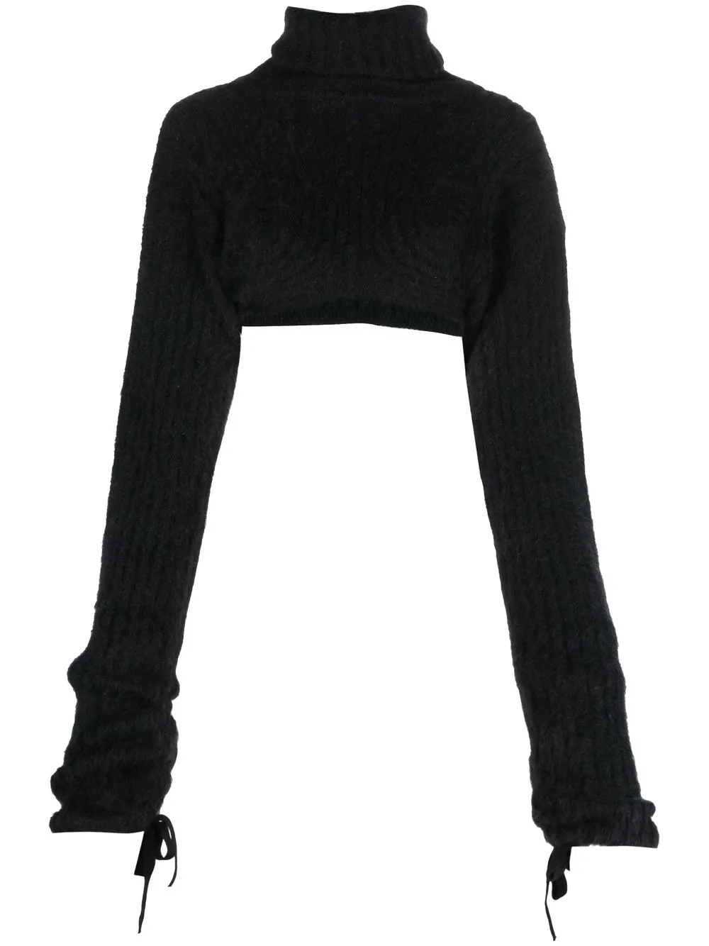 

ANDREĀDAMO cropped roll-neck jumper - Black