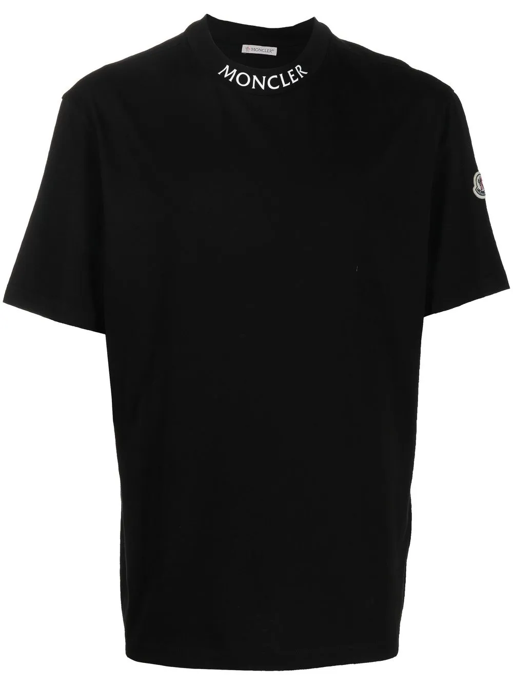 

Moncler playera con logo en el cuello - Negro