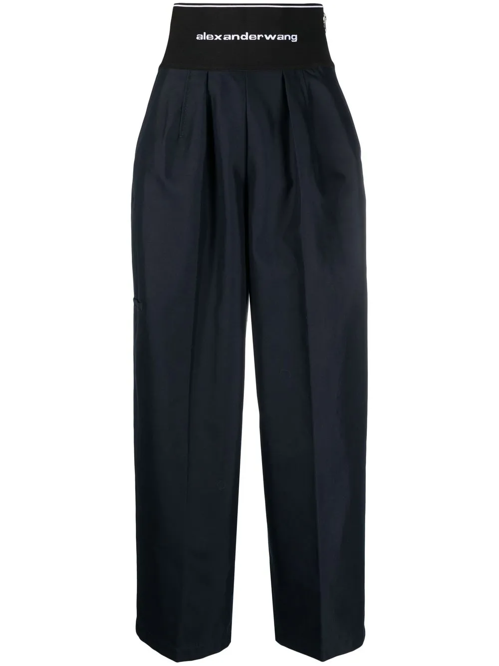 

Alexander Wang pantalones anchos con tiro alto - Azul