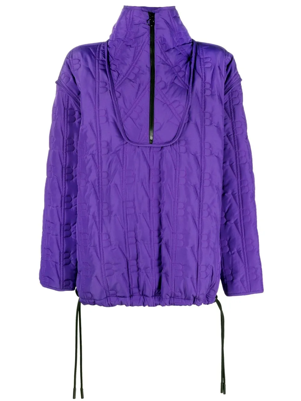 

Victoria Beckham logo jacquard high-neck bomber jacket - Purple