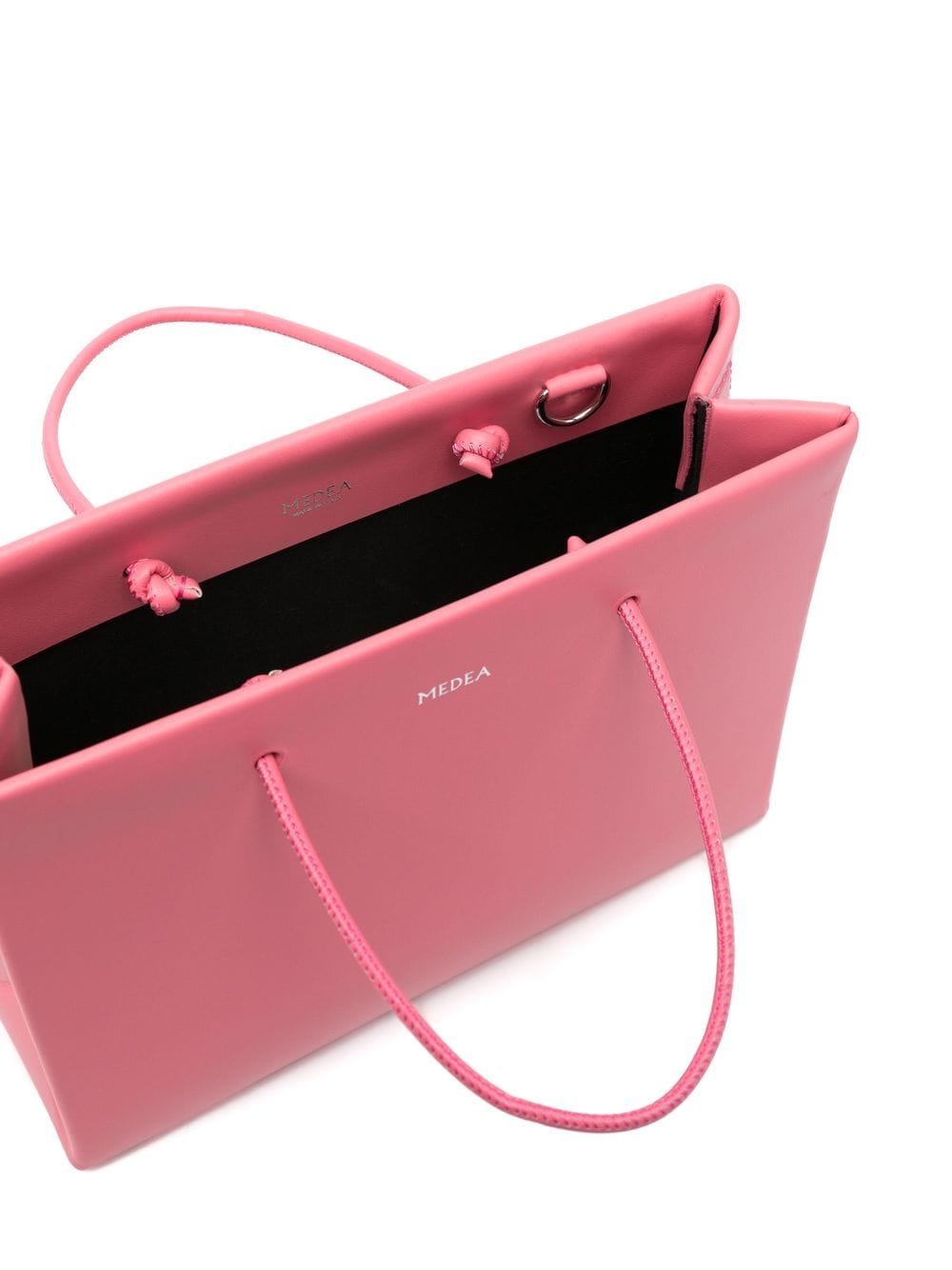 Shop Medea Logo-print Leather Tote Bag In Pink
