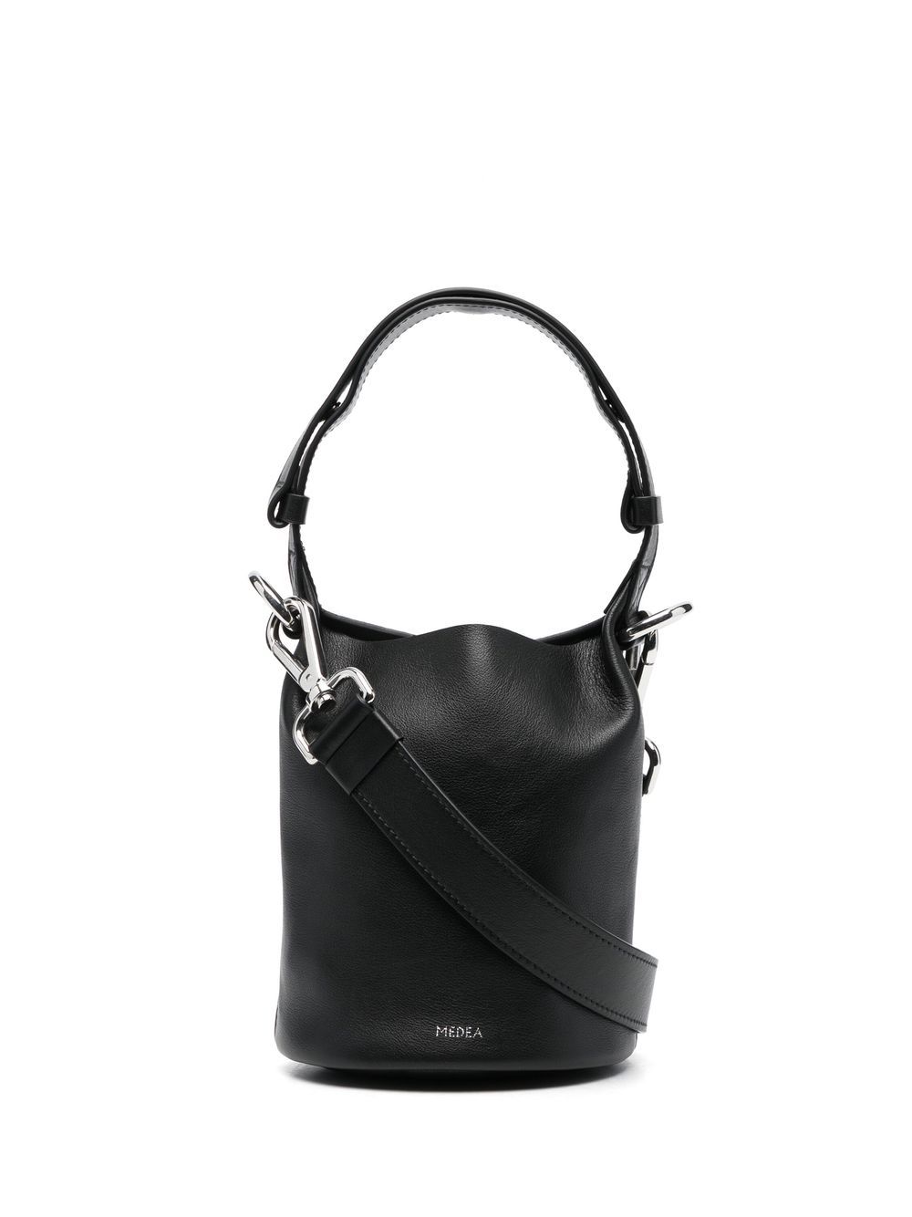 

Medea logo-print leather tote bag - Black