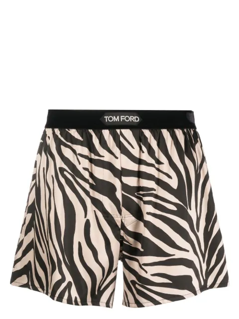 TOM FORD zebra-print silk boxers