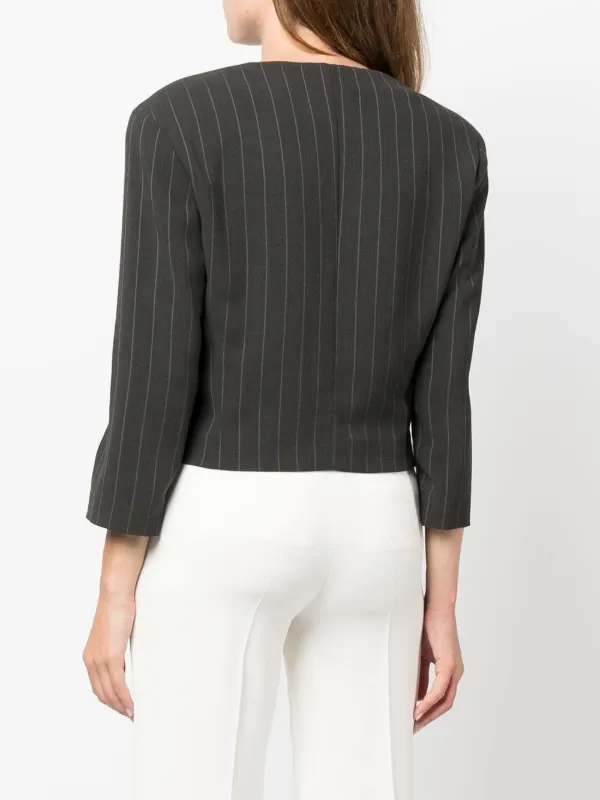 Giorgio Armani Pre-Owned 1990s ピンストライプ ジャケット | グレー