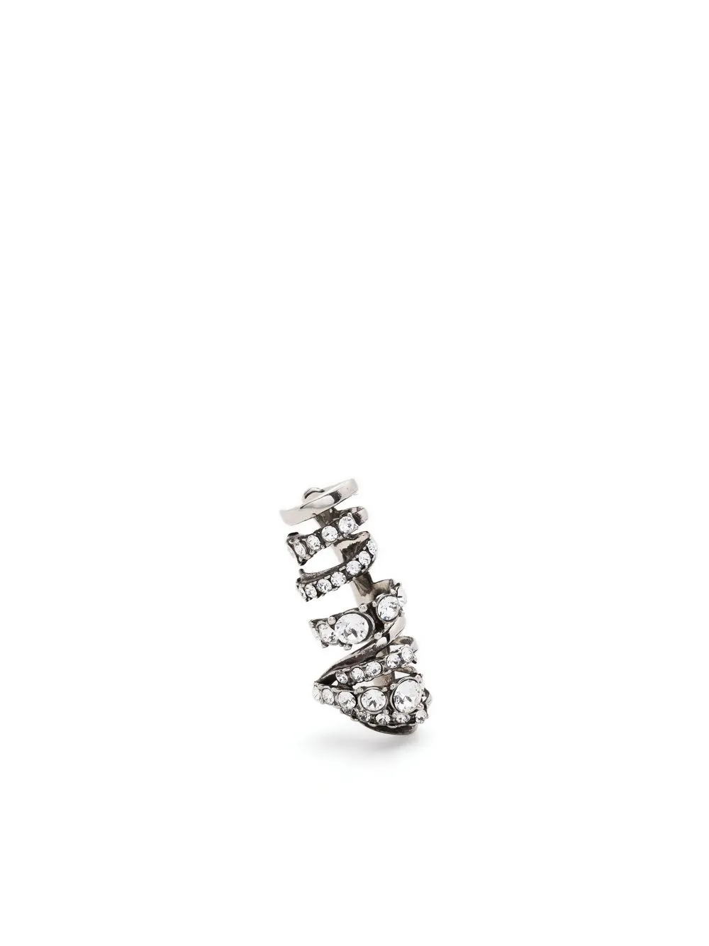 

Alexander McQueen aretes con detalles de strass - Plateado