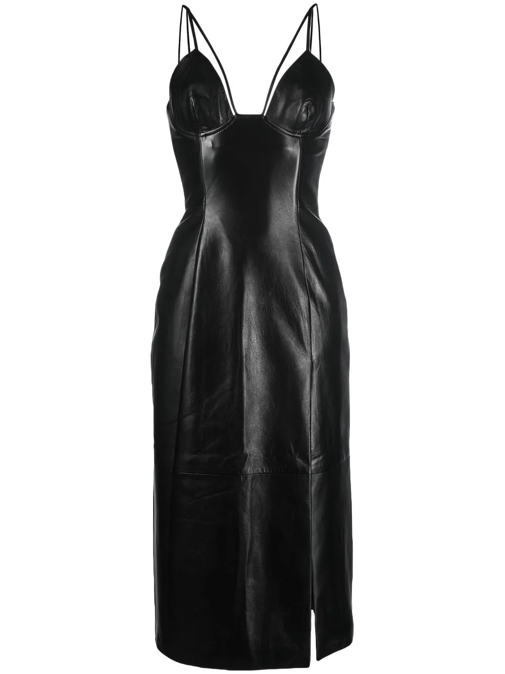 

Ermanno Scervino vestido midi con cuello en V - Negro