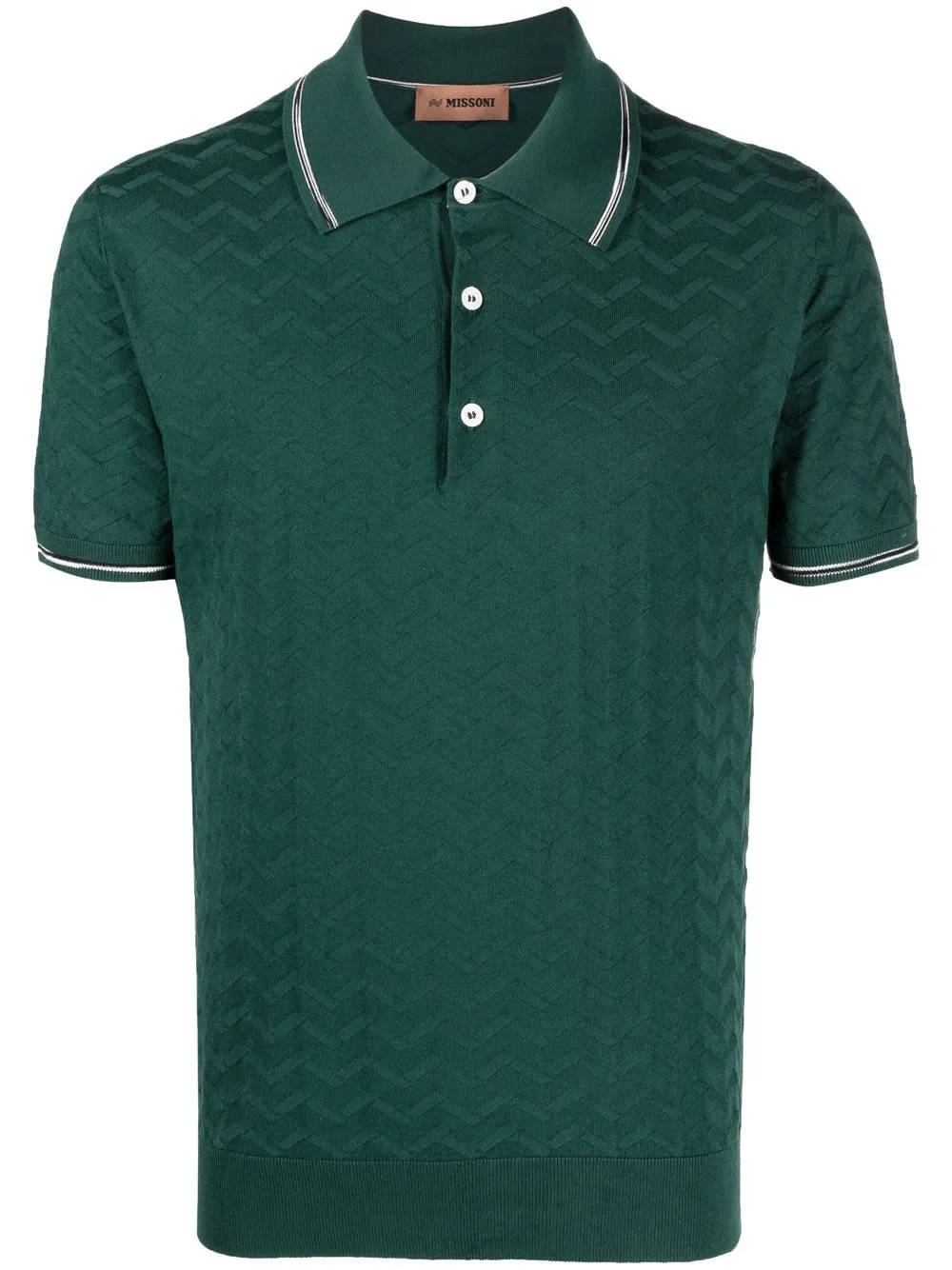 

Missoni playera tipo polo con motivo chevron - Verde