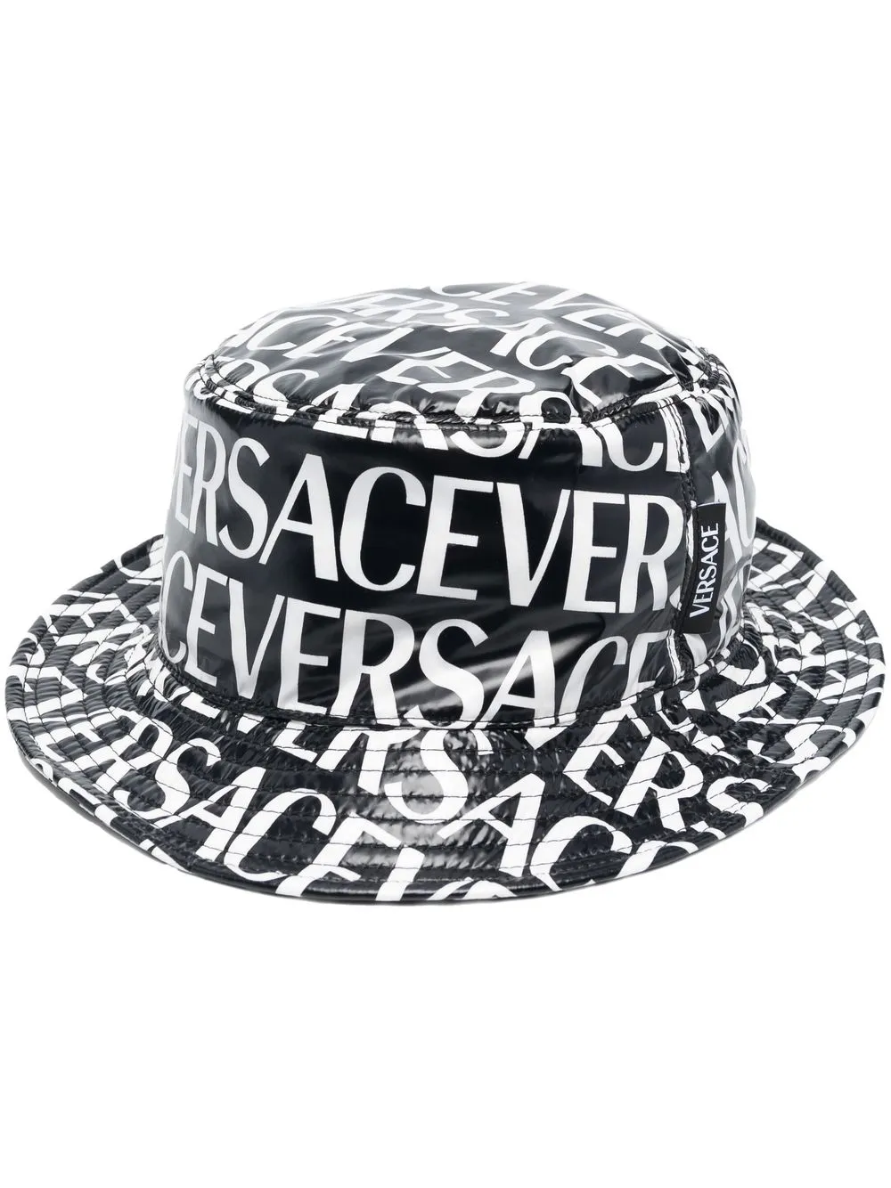 

Versace gorro de pescador con logo estampado - Negro