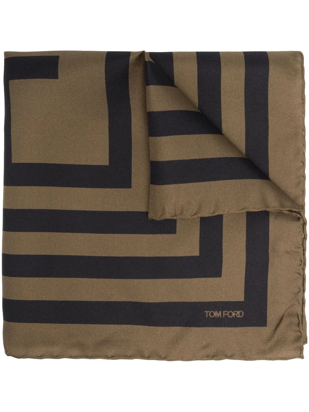 

TOM FORD geometric-print pocket square - Green