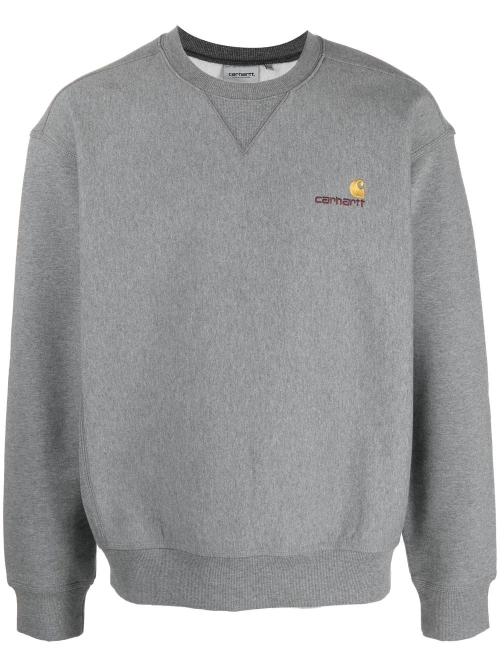 

Carhartt WIP sudadera con cuello redondo y logo bordado - Gris