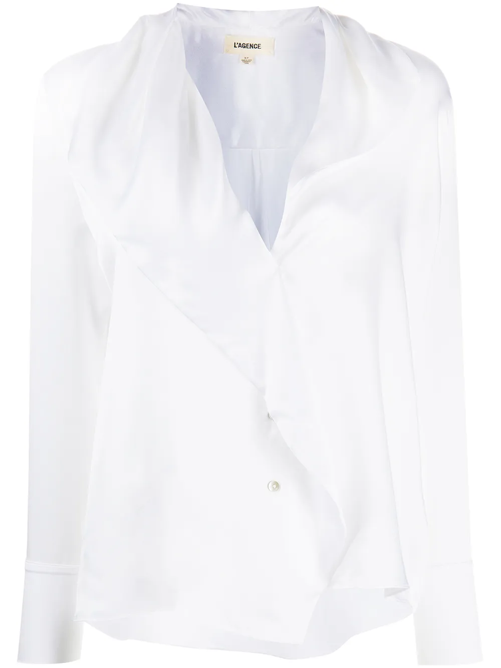 

L'Agence Jaslynn open-collar blouse - White