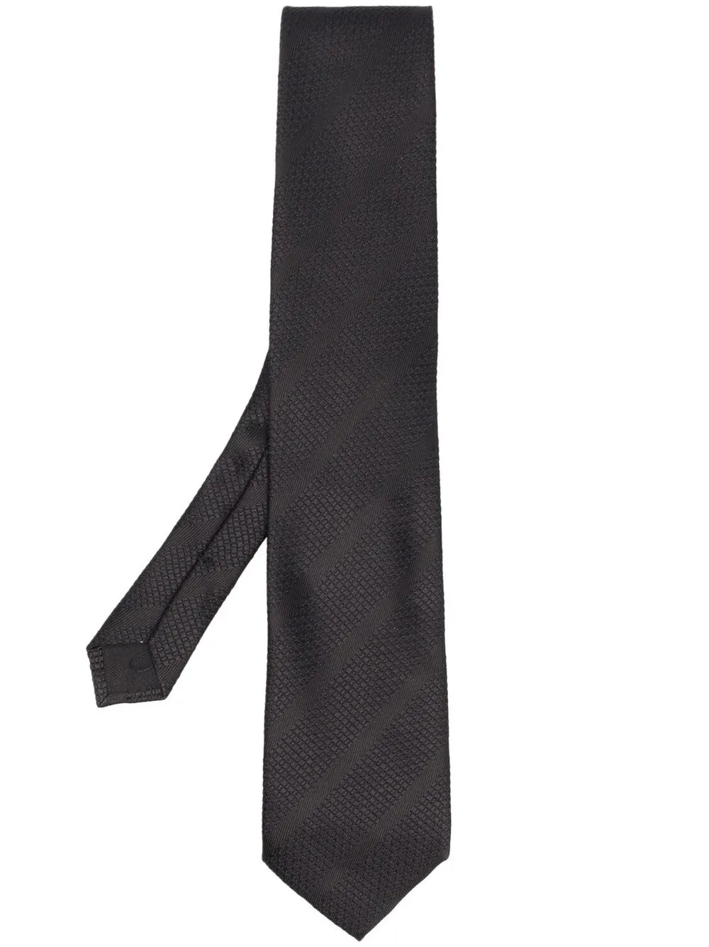 

TOM FORD corbata de seda con motivo - Negro