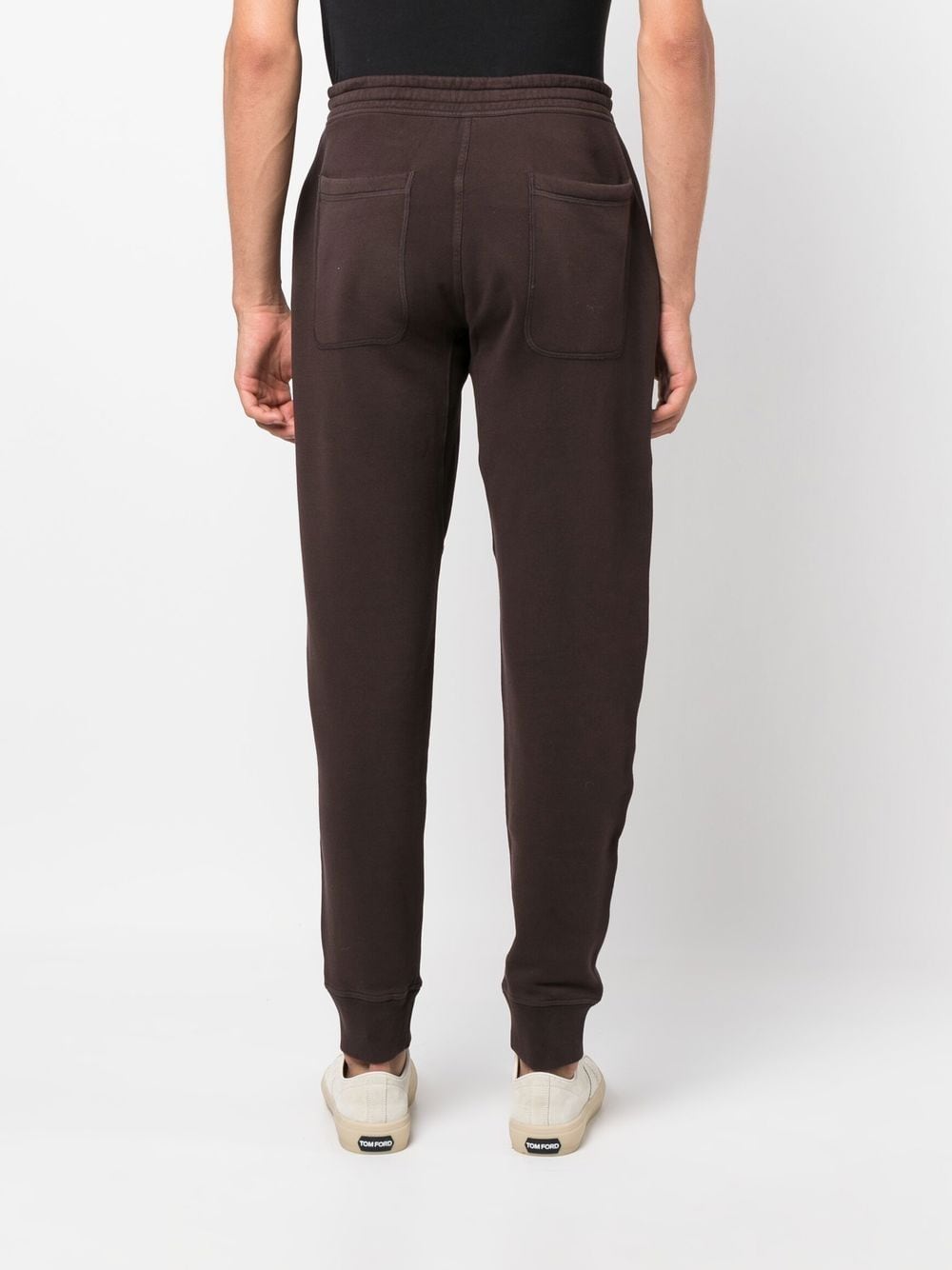 Shop Tom Ford Drawstring Cotton Track Pants In Brown