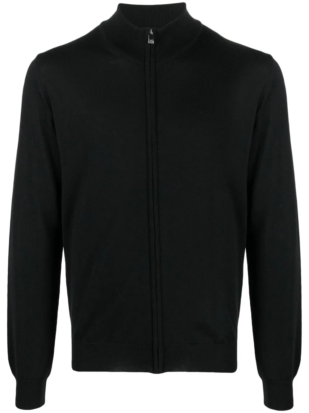 

Corneliani zip-up virgin wool cardigan - Black