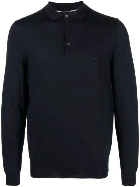 BOSS virgin wool polo shirt