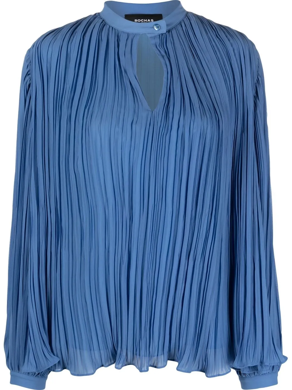 

Rochas pleated long-sleeve blouse - Blue