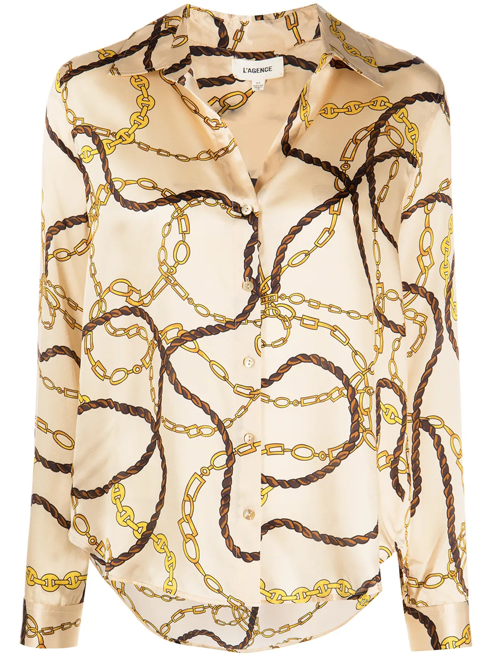 L'Agence Tyler lasso-chain Print Blouse - Farfetch