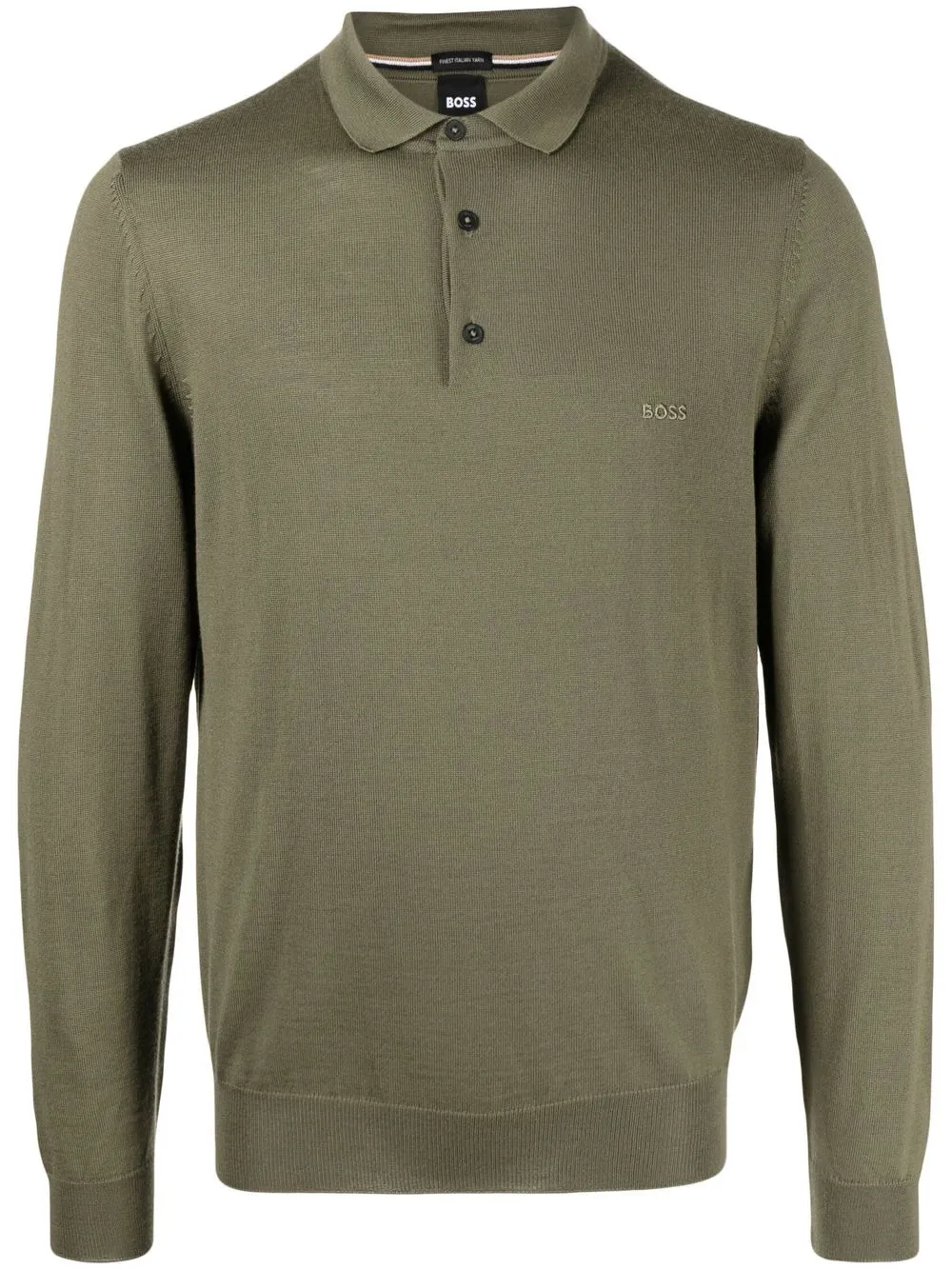 

BOSS virgin wool polo shirt - Green