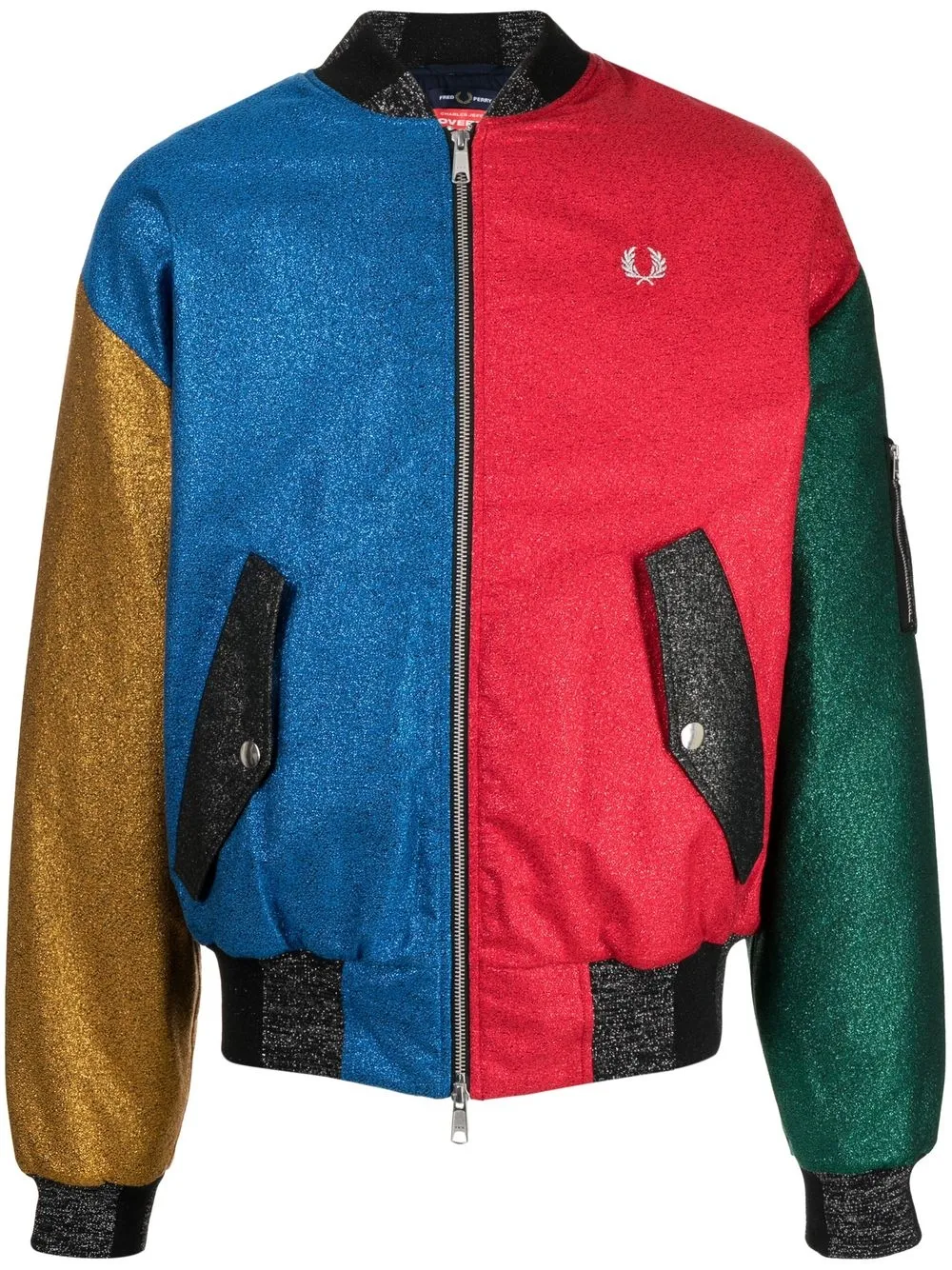 

Charles Jeffrey Loverboy chamarra bomber con glitter de Charles Jeffrey Loverboy x Fred Perry - Azul