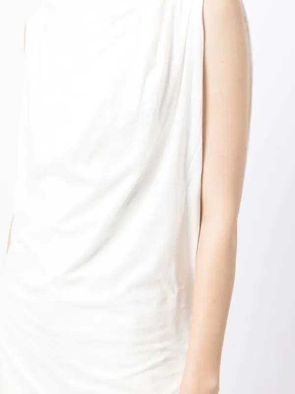 【関税込み】Rick Owens DRKSHDW ミニドレス Rick Owens DRKSHDW ドレープ ミニドレス | ホワイト | FARFETCH JP