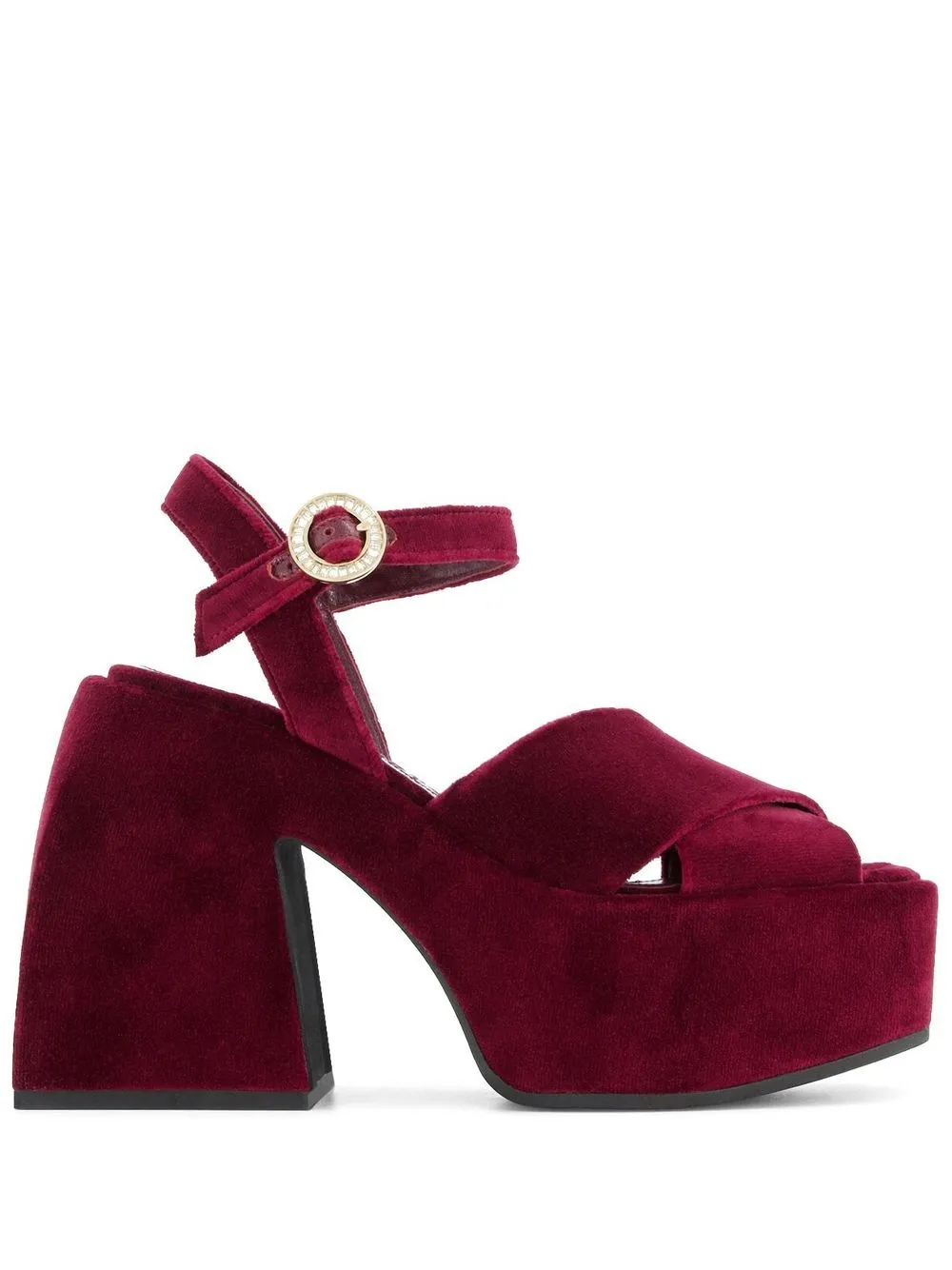 

Nodaleto Bulla Joni velvet platform sandals - Red