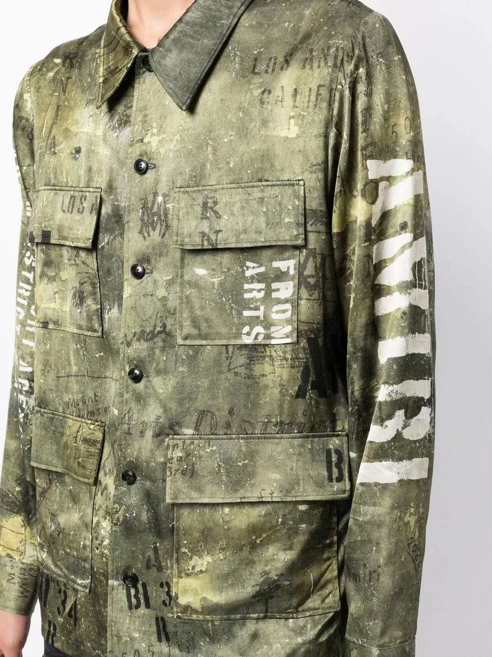 AMIRI Army Stencil M-65 Shirt - Farfetch