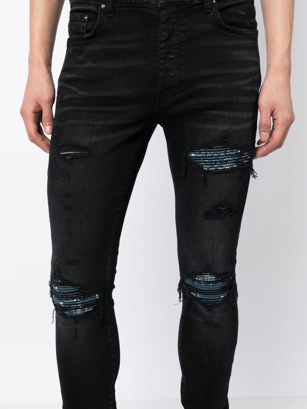 AMIRI ripped-bandana Jeans - Farfetch