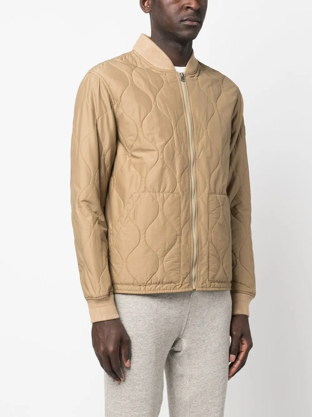 Polo Ralph Lauren Quilted Bomber Jacket In Desert Khaki | ModeSens