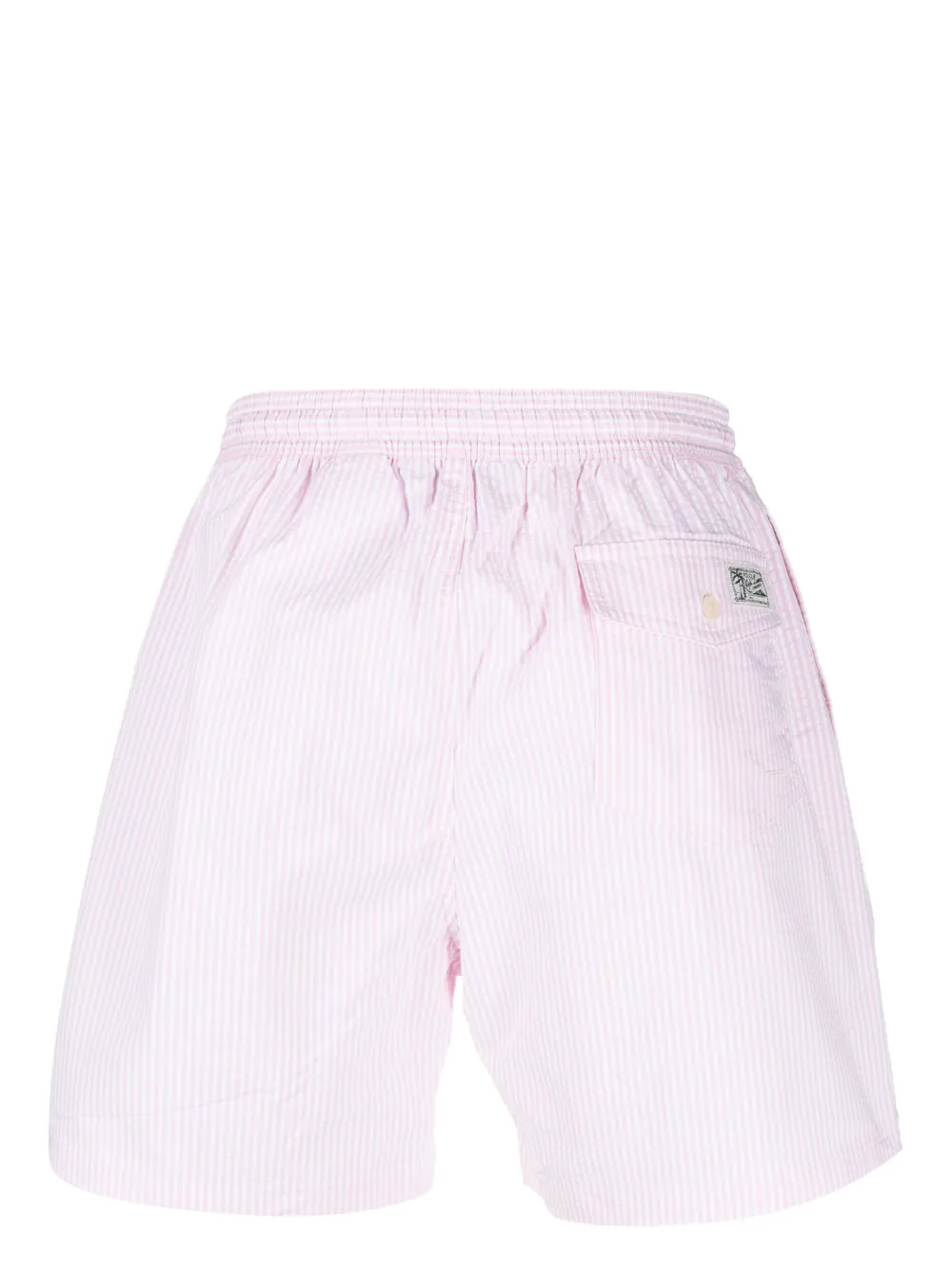 Shop Polo Ralph Lauren Embroidered-logo Swim Shorts In Rosa