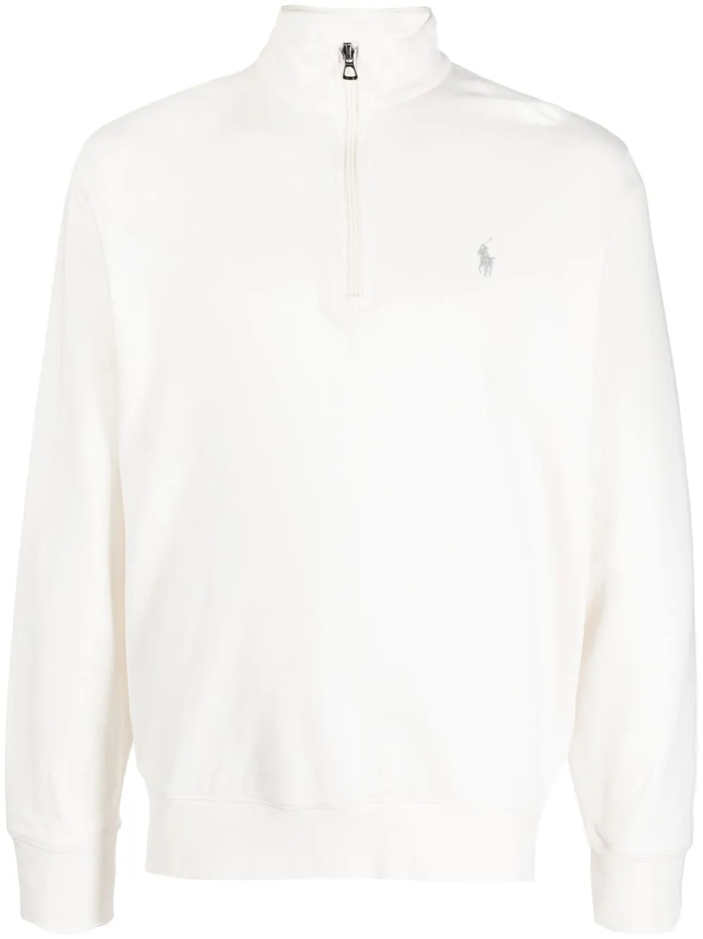 

Polo Ralph Lauren logo-embroidered zip-up sweatshirt - White