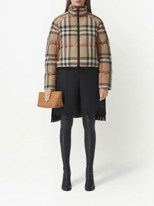 Burberry Vintage Check Cropped Puffer Jacket - Farfetch