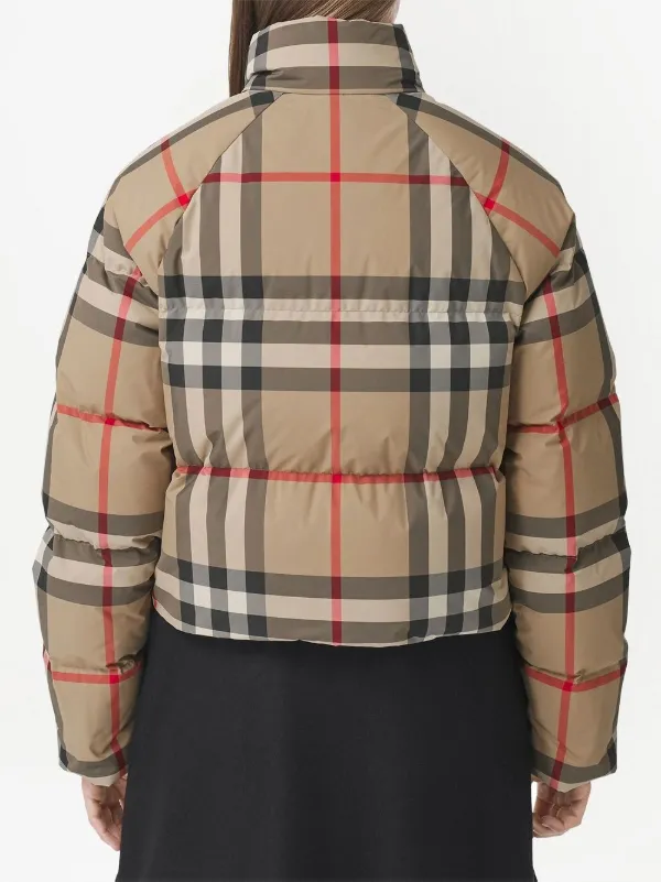 Burberry Vintage Check Cropped Puffer Jacket - Farfetch