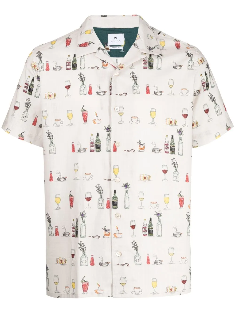 

PS Paul Smith graphic-print cotton shirt - Neutrals