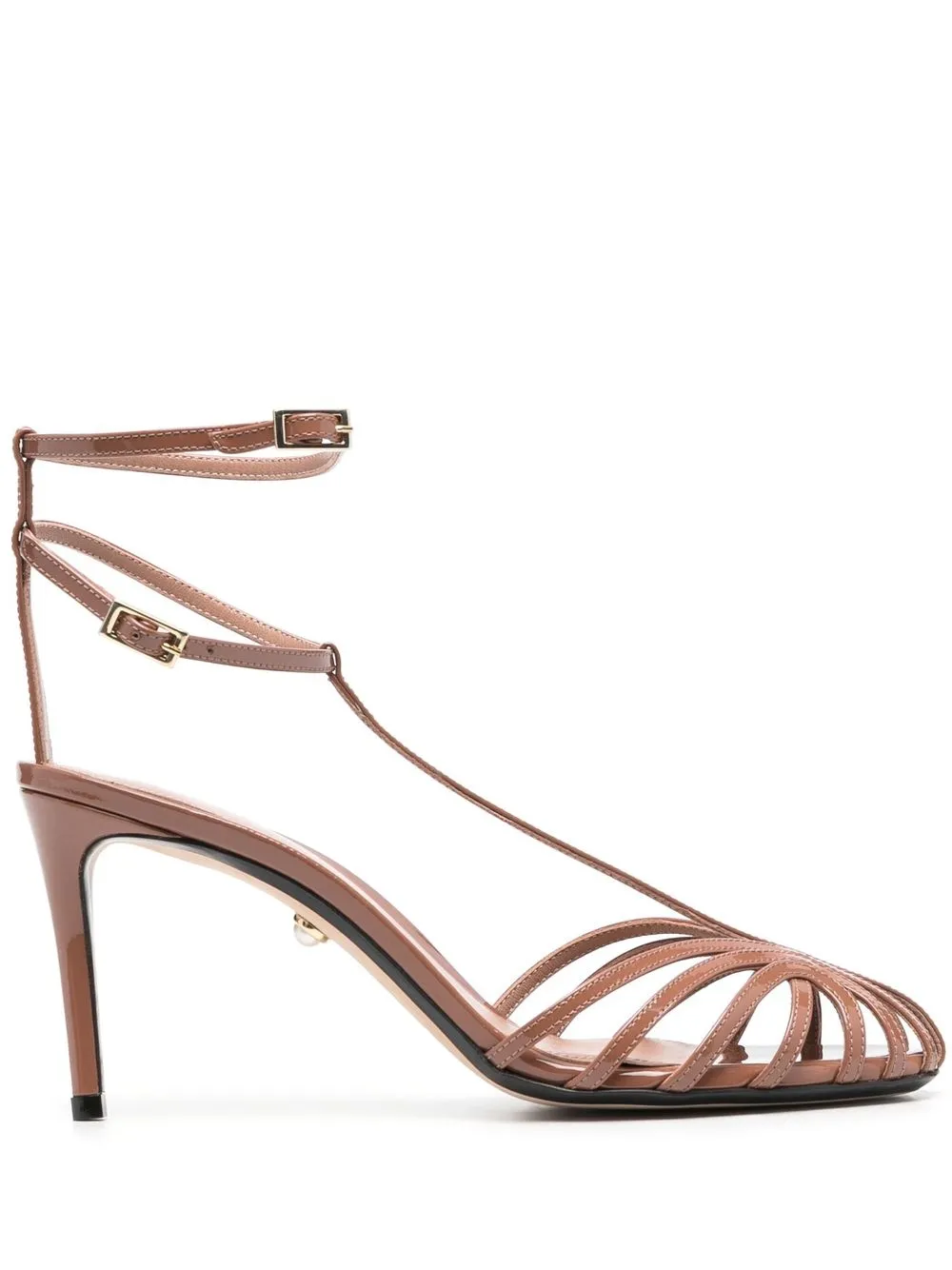 

Alevì ankle-strap fastening 85mm pumps - Brown