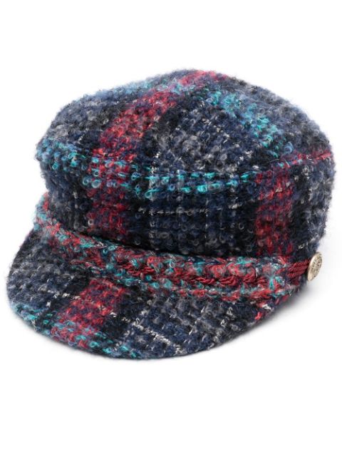 CHANEL 2018 Basco tweed paperboy cap Women