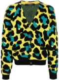 Versace leopard-print V-neck cardigan - Black