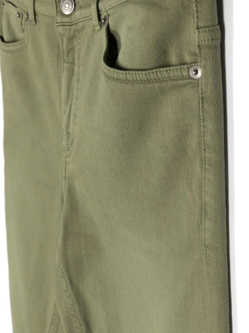  Dondup Kids Stonewashed Faded-effect Trousers - Green 