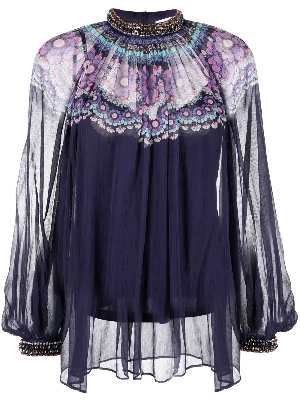 

ZIMMERMANN blusa a capas de manga larga - Morado