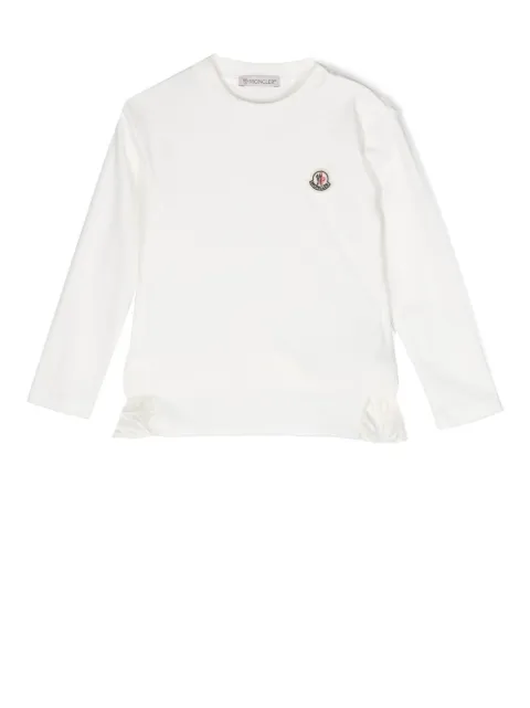 Moncler Enfant playera con parche del logo