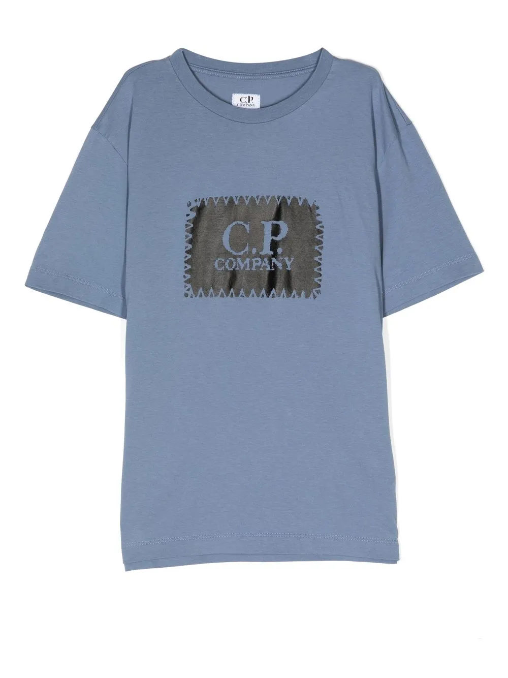 

C.P. Company Kids playera con cuello redondo y logo - Azul