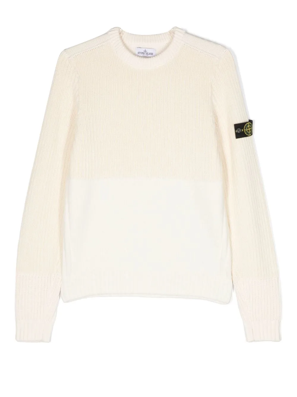 

Stone Island Junior TEEN logo-patch jumper - Neutrals