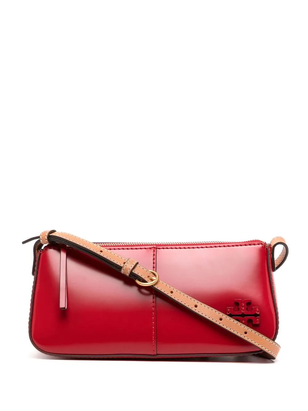 

Tory Burch bolsa de hombro con placa del logo - Rojo