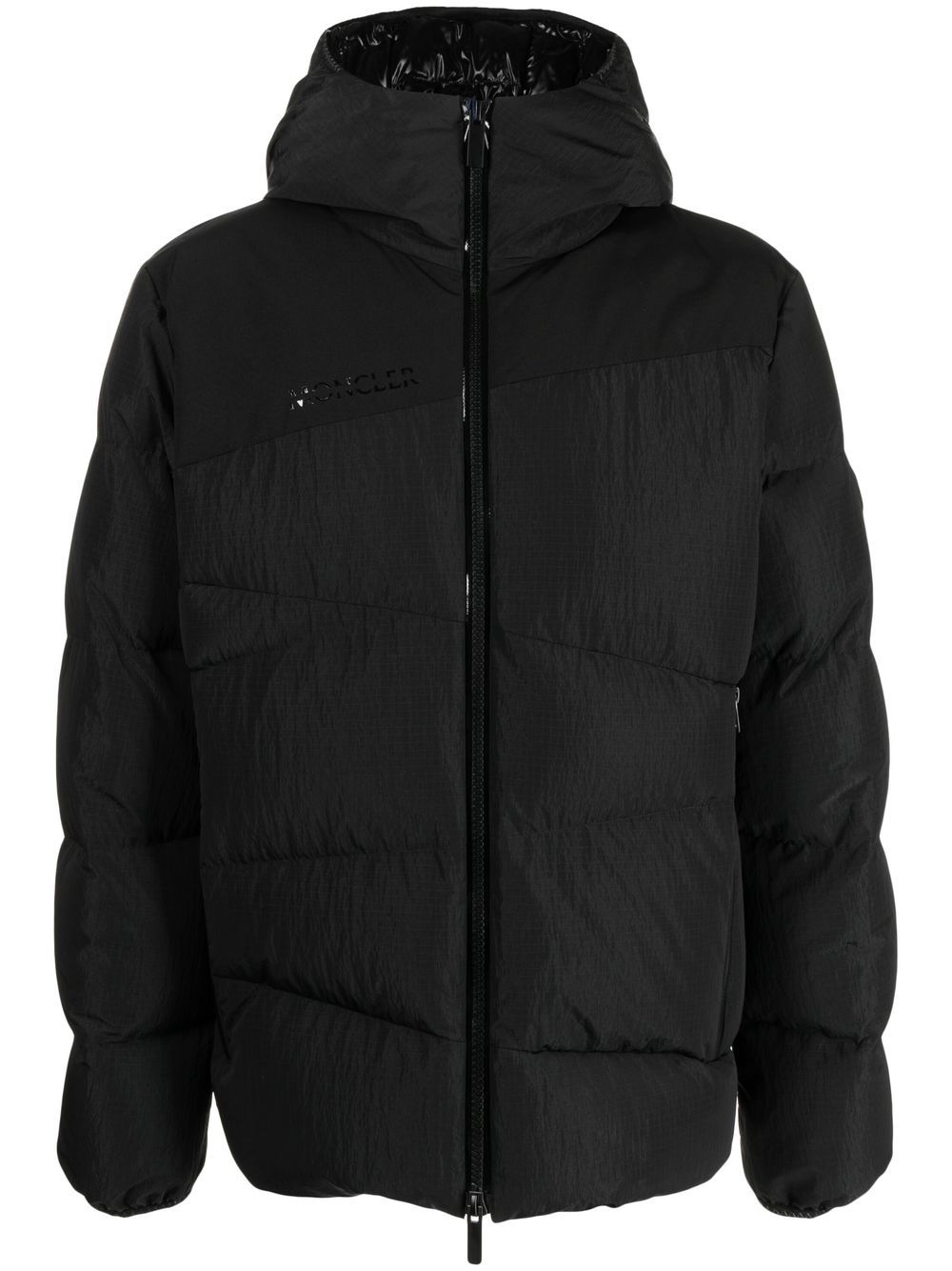 Moncler Ripstop Padded Down Jacket In Black